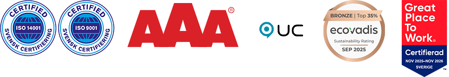 ISO 9001 - ISO 14001 - AAA - UC -GPTW