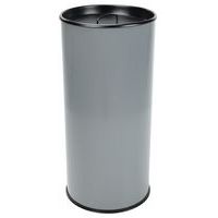 Rund cigarettbehållare med sand, Askfat, volym: 60 L, Färg: Grå, Höjd: 72 cm, Bredd: 33.5 cm, Ø: 33.5 cm