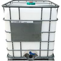 Rekonditionerad IBC-behållare med bur och kran, 1000 L