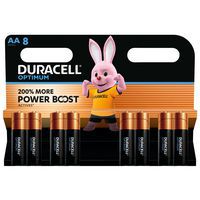 Optimum alkaliskt AA-batteri – 8 enheter – Duracell