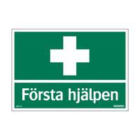 Skylt Första hjälpen - Systemtext