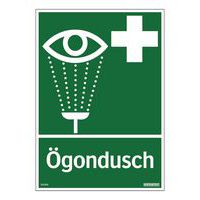 Skylt Ögondusch dubbelsidig - Systemtext