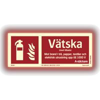 Skylt Supernova+ Vätskesläckare ISO - Systemtext
