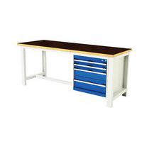 Arbetsbänk Cubio med 4 lådor - Bredd 200 cm - arfenol - Bott