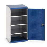 Skåp med perforerade slagdörrar Cubio – höjd 1200 mm – Bott