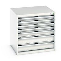 Skåp med lådor Cubio – 800x800x750 mm – Bott