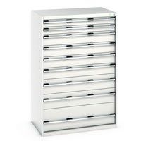 Skåp med 9 lådor Cubio – 1600x1050x750 mm – Bott