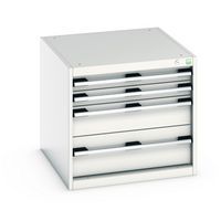 Skåp med lådor Cubio – 600x650x750 mm – Bott