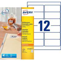 Flyttbar vit etikett, laser-/bläckstråleskrivare, kopiator - Avery