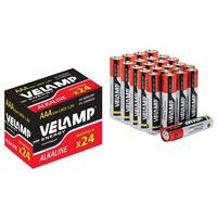 Förpackning med 24 alkaliska batterier – VELAMP