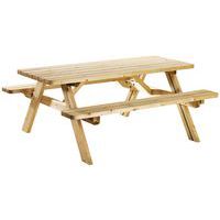 Picknickbord ihopfällbart, Material: Furu, Modell: Ihopfällbart, Total höjd: 75 cm, Vikt: 50 kg, Golvmått