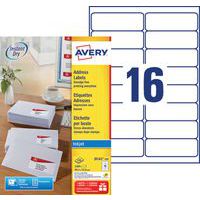 Adressetikett vit Avery - Bläckstråleskrivare