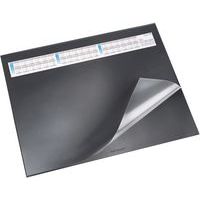 Svart skrivbordsunderlägg med transparent flik 40x53 cm