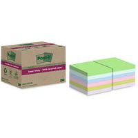 Super Sticky-anteckningar återvunna 76x76mm 12 blandade block