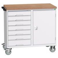 Arbetsbänk mobil Verso med lådor och dörrar 1050x600x980mm – Bott