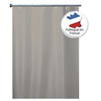 Enfärgat duschdraperi polyester med ringar - Beige - Arvix