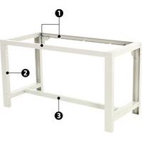 Set med 3-delade längsgående balkar Cubio