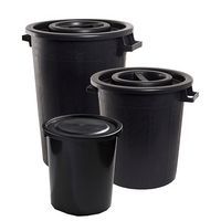 Plasttunna med lock Herkules 35-75 L