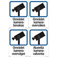 Skylt - Området kamerabevakas