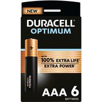 Optimum alkaliskt AAA-batteri – 6 enheter – Duracell