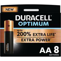 Optimum alkaliskt AA-batteri – 8 enheter – Duracell