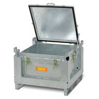 Förvaringsbehållare stål för batterier, 120 L