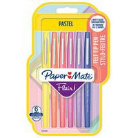 Paper Mate Flair Pastel blandade filtpennor – förpackning med 6 st – Paper Mate