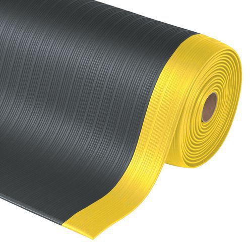 Airug® Plus-skumavlastningsmatta, svart/gul – Notrax
