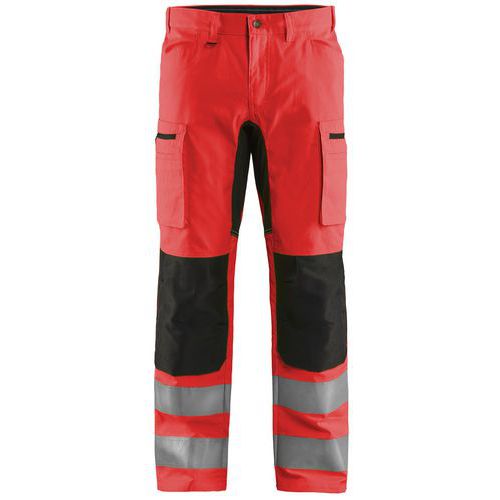 Varselbyxa med stretch Svart/Varselröd