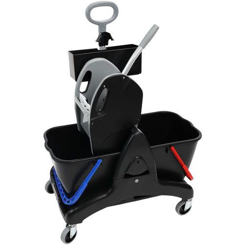 Städvagn med 2x15 l hinkar - press och sidohandtag - Manutan Expert Städvagn med 2x15 l hinkar - press och sidohandtag - Manutan Expert