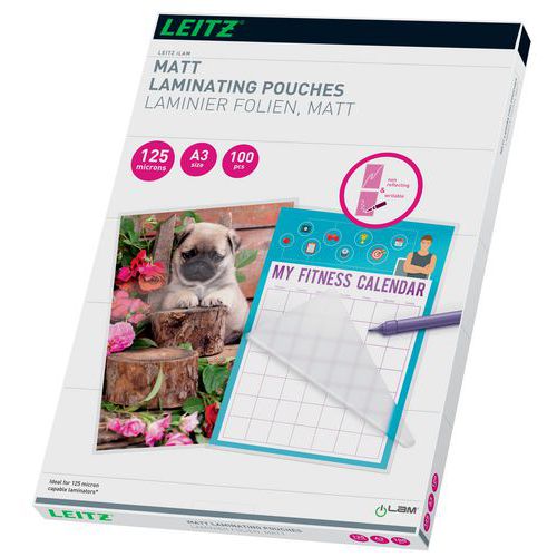 Laminat lågvärme matt A3, 100/fp - Leitz