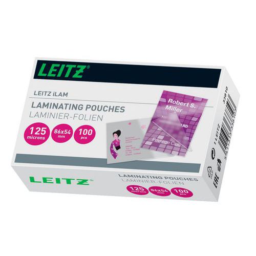 Laminat kreditkort 54x86, 100/ask - Leitz