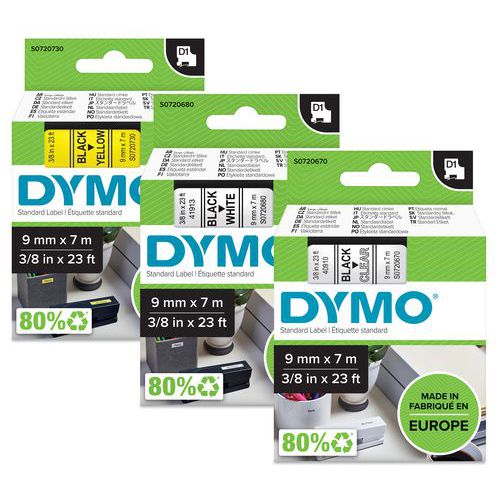 Märkband D1, 9 mm - Dymo