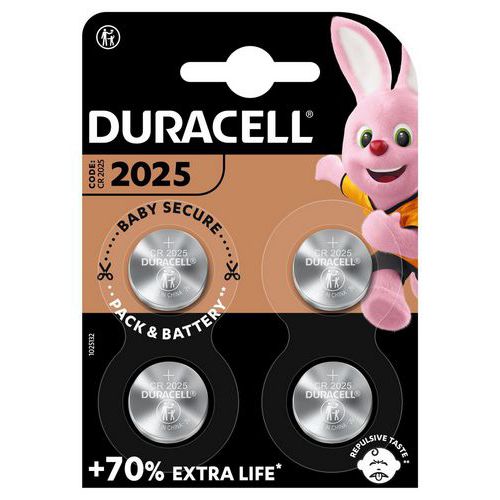 DL 2025 litiumbatterier knappcell – förpackning med 4 st – Duracell