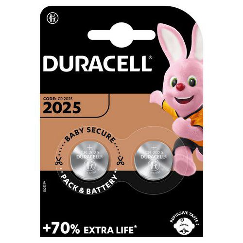 CR2025 litiumknappbatterier - 2-pack - Duracell