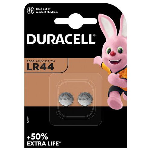 LR44 V13GA alkaliskt batteri knappcell – förpackning med 2 st – Duracell