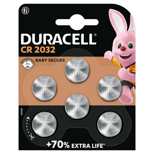 2032 litiumbatterier knappcell – förpackning med 6 st – Duracell