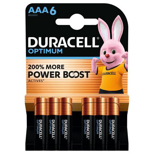 Optimum alkaliskt AAA-batteri – 6 enheter – Duracell