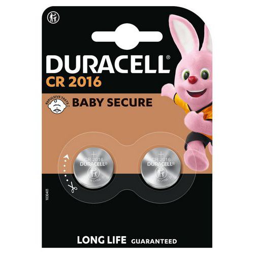 CR2016 litiumknappbatterier - 2-pack - Duracell