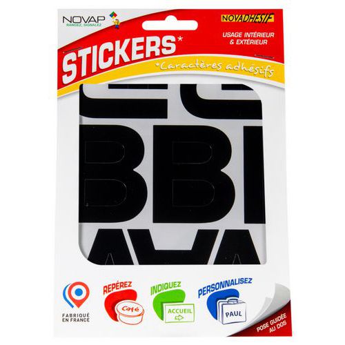 Självhäftande bokstäver för anpassad skyltning - Höjd 60 mm - Novap