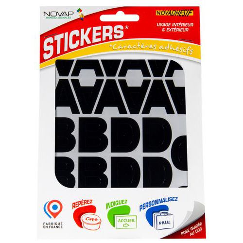 Självhäftande bokstäver för anpassad skyltning - Höjd 30 mm - Novap