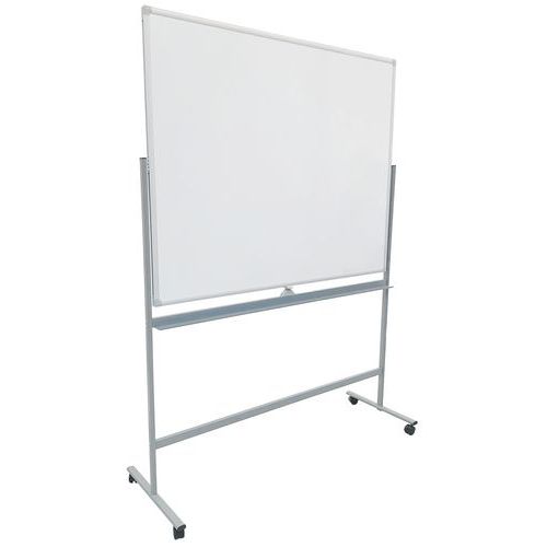 Mobil whiteboard med pennhylla, vändbar - Manutan Expert