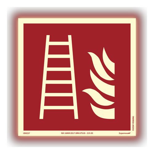 Skylt Supernova+ Brandstege - Systemtext