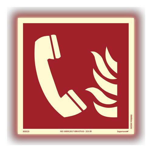 Skylt Supernova+ Brandlarmtelefon - Systemtext