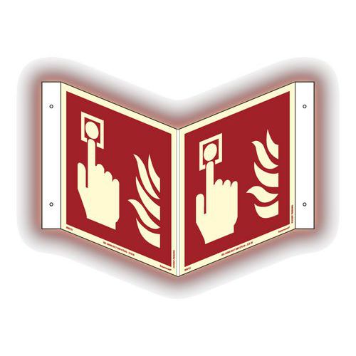 Supernova+ Brandlarmsknapp, plogskylt - Systemtext