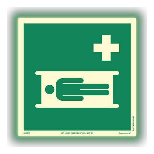 Skylt Supernova+ Sjukbår - Systemtext