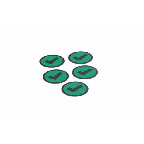 Set med fem gröna magneter med bockikon – Smit Visual