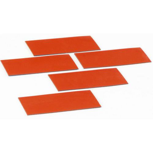 Set med fem röda rektanglar – Smit Visual