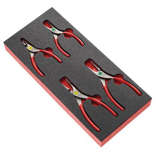 Modul skuminlägg 4 tänger för Circlips® Modul skuminlägg 4 tänger för Circlips®