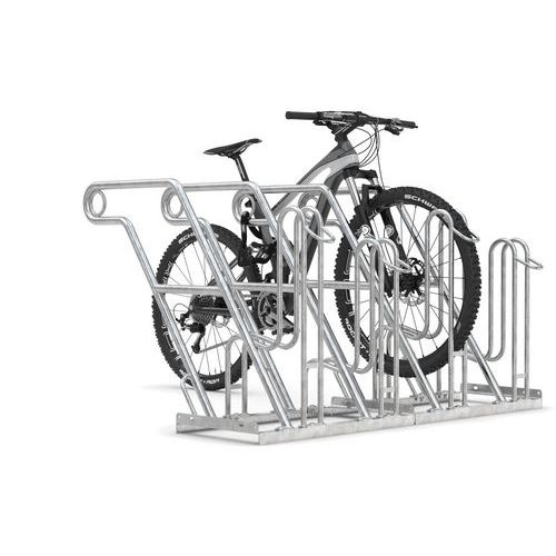 Cykelställ 4600 med ramstöd och stålöglor, 2-12 platser - WSM